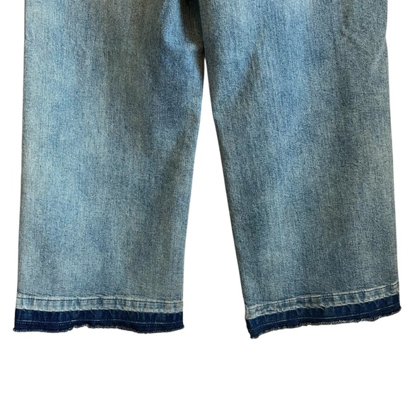 Luisa Cerano cropped wide leg high waist denim jeans size 10 excellent condition - Picture 9 of 14